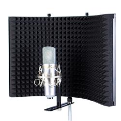 iCAN Foldable Metal Microphone Screen, Aluminum Frame, Black-MA303(Open Box)