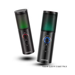 YANMAI Q18 RGB Perfect Sound Quality Studio Microphone, Black(Open Box)