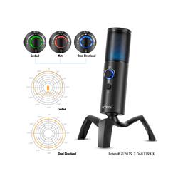 YANMAI Q18 RGB Perfect Sound Quality Studio Microphone, Black(Open Box)