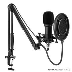 YANMAI Q10 Exclusive Design Patent Microphone with shock-mount, Black(Open Box)