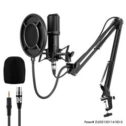 YANMAI Q10 Exclusive Design Patent Microphone with shock-mount, Black(Open Box)