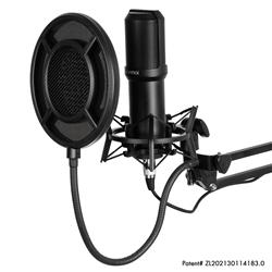 YANMAI Q10 Exclusive Design Patent Microphone with shock-mount, Black(Open Box)