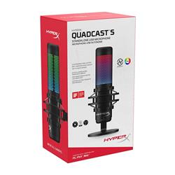 HYPERX QuadCast S RGB USB Condenser Microphone, Black-Grey