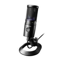 Microphone USB à condensateur cardioïde AUDIO TECHNICA AT2020USB-X, noir