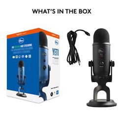 Blue Yeti Microphone (Blackout) | 16-Bit/48 kHz Resolution(Open Box)