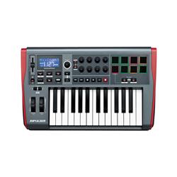 NOVATION Impulse 25 - USB-MIDI Keyboard (25 keys) | 25 Semi-Weighted Keys with Aftertouch | 8 Rotary Encoders and Single Fader 