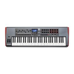 NOVATION Impulse 61 - USB-MIDI Keyboard | 61 Semi-Weighted Keys with Aftertouch | 8 Rotary Encoders and 9 Faders | 8 Backlit Tr