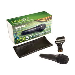 SHURE PGA57-LC Cardioid Dynamic Instrument Microphone, Black