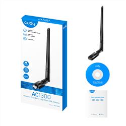 Cudy AC1300 Wi-Fi High-Gain 867 Mbps Wi-Fi 5 USB Adapter