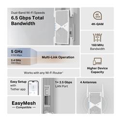 TP-Link RE405BE BE6500 Dual Band Wi-Fi 7 Range Extender