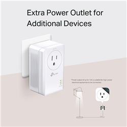 TP-Link (TL-PA7017P KIT) AV1000 Gigabit Passthrough Powerline Starter Kit. Home Plug AV2 Standard. Up to 1000 Mbps data transfe