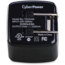 CyberPower TR12U3A Surge Protector AC Travel Adapter