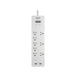 APC 8-Outlet Surge Protector Power Strip with USB Charging Ports, 2160