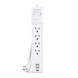 CYBERPOWER 5 ft. 2 USB-A, 1 USB-C 1500J 4-Outlet Surge Protector P405U