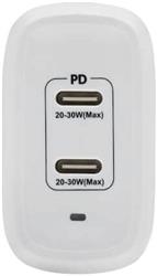 Tripp Lite USB-C Dual-Port Wall Charger, Compact Travel Size Folding P