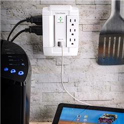 CYBERPOWER 1500-Joules 6-Outlets Wall-Mount Surge Protector(Open Box)