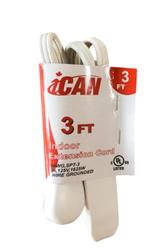 iCAN 3 Outlets 3ft Indoor Extension Cord