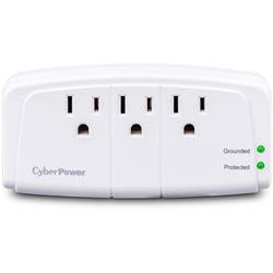 CYBERPOWER CSB300W 3-Outlets Surge Suppressor Wall Tap Plug