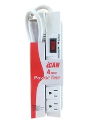 iCAN 4 Outlets Surge Protector with 3ft Cord