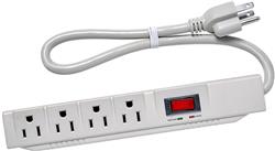 iCAN 4 Outlets Surge Protector with 3ft Cord