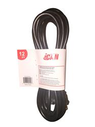 iCAN 12ft Indoor / Outdoor Extension Cord(Open Box)