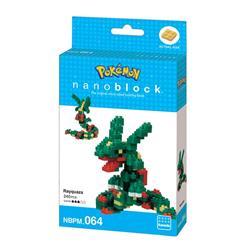 Nanoblock Pokemon Series Rayquaza | Building Blocks | Fit & Snap By Hand!