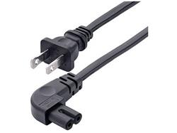 StarTech.com 6ft (1.8m) Laptop Power Cord, NEMA 1-15P to Right Angle C7, 7A 125V, 18AWG, Laptop Charger Cable, Replacement Powe