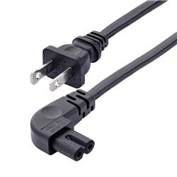 StarTech.com 3ft (91cm)  Laptop Power Cord, NEMA 1-15P to Right Angle C7, 7A 125V, 18AWG, Laptop Charger Cable, Replacement Pow
