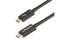 Câble Thunderbolt 4 StarTech.com de 1 m, 40 Gbit/s, 100 W Power Delivery, vidéo 4K/8K, certifié Intel - Compatible avec USB ...