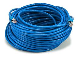MONOPRICE CAT6A 24AWG STP CABLE, 100FT BLUE  Cat6A 24AWG STP Ethernet Network Patch Cable, 100ft Blue