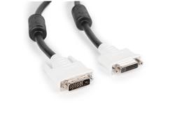 ROCSTOR 10 FT DVI-D DUAL LINK MONITOR EXTENSION CABLE-M/F-DVI-D (25 PIN) MALE-DVI-D (25 PIN) FEMALE -FERRITE CORE ELIMINATES EM