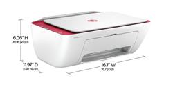 HP DeskJet 2842e Wireless Multifunctional Inkjet Printer, Chili Red