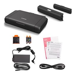 Canon PIXMA TR160 Portable Wired/Wireless Inkjet Printer with battery