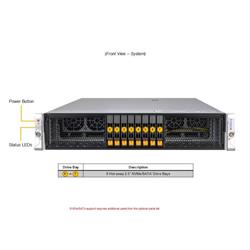 SUPERMICRO 2U Hyper SuperServer (AS -2126HS-TN) AMD EPYC 9654 96C/192T, MEM-DR532MD-ER56(x12)32GB DDR5-5600 2Rx8 ECC RDIMM, SSD