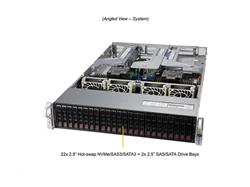 SUPERMICRO Ultra 2U SuperServer (X12DPU-6, 219U3TS-R1K62P-T), Intel Xeon Gold 5315Y 8C/16T, MEM-DR480LB-ER32(x16)8GB DDR4-3200 
