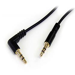 STARTECH Slim to Right Angle Stereo Audio Cable-M/M, 1-Feet (3.5mm)