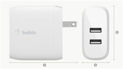 Belkin 24W Dual USB-A Wall Charger with USB-A to USB-C Cable(Open Box)