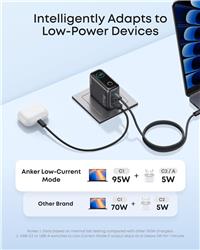 Anker 736 Chargeur (Nano II 100W), 3-Port Chargeur USB-C/USB-A + Cable(Open Box)