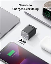 Anker 511 Chargeur (Nano 4, 30W) USB C GaN Chargeur(Open Box)