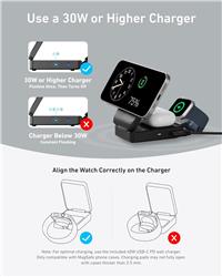 Anker MagGo Qi2 3-in-1 Pad 15W Wireless Charging Station(Open Box)