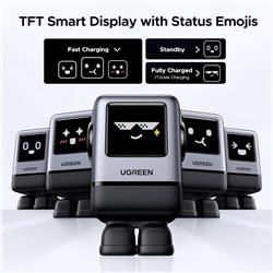 UGREEN Uno 100W USB C Charger, Nexode Robot GaN Charger Block 4 Port