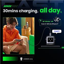 UGREEN Uno 30W USB C Charger, Nexode GaN Fast Charger Block