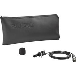 SHURE WL185M Low-Profile Cardioid Lavalier Microphone, Black