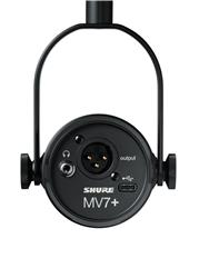 SHURE MV7+ XLR/USB Microphone, Black