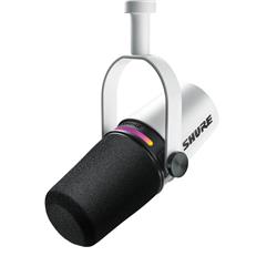 SHURE MV7+ Microphone pour Podcast, Blanc