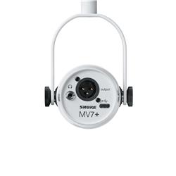 SHURE MV7+ Microphone pour Podcast, Blanc