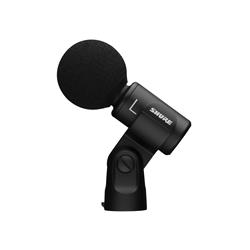 SHURE MV88+ Micro condensateur stéréo avec cables USB-A et USB-C, Noir