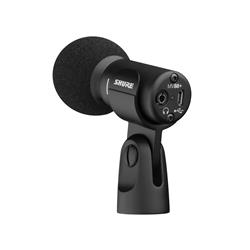 SHURE MV88+ Micro condensateur stéréo avec cables USB-A et USB-C, Noir