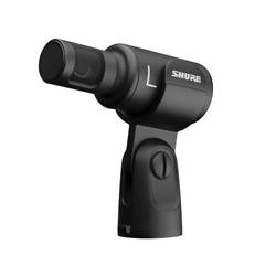 SHURE MV88+ Micro condensateur stéréo avec cables USB-A et USB-C, Noir