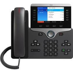 Cisco 8841 IP Phone - Corded - Corded - Wall Mountable - Charcoal - 5 x Total Line - VoIP - Unified Communications Manager, Uni